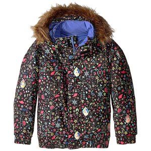 NEW $140 Burton x Disney Frozen Girls Twist Jacket Black With Elsa & Anna Print